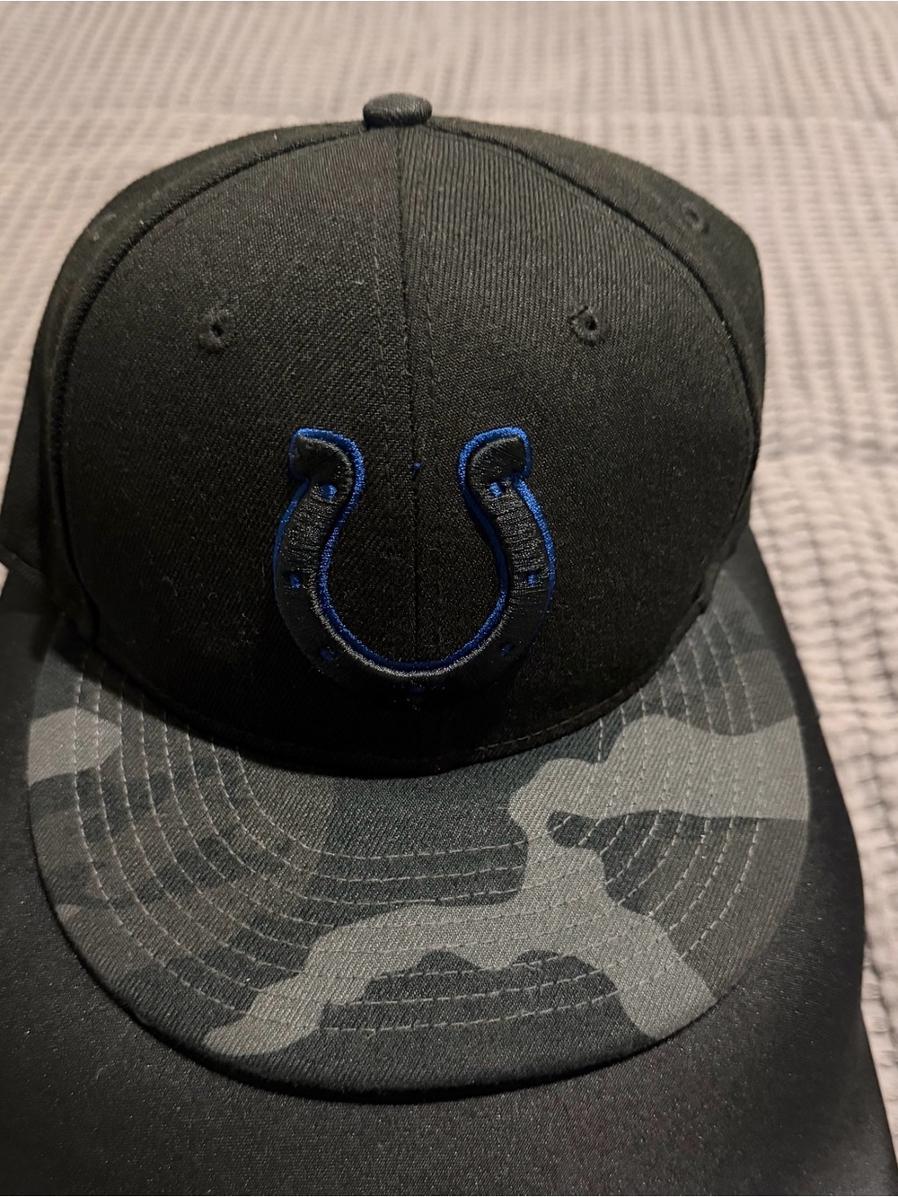 New Era Indianapolis Colts NFL 9FIFTY Snapback Hat Black Gray Camo One Size
